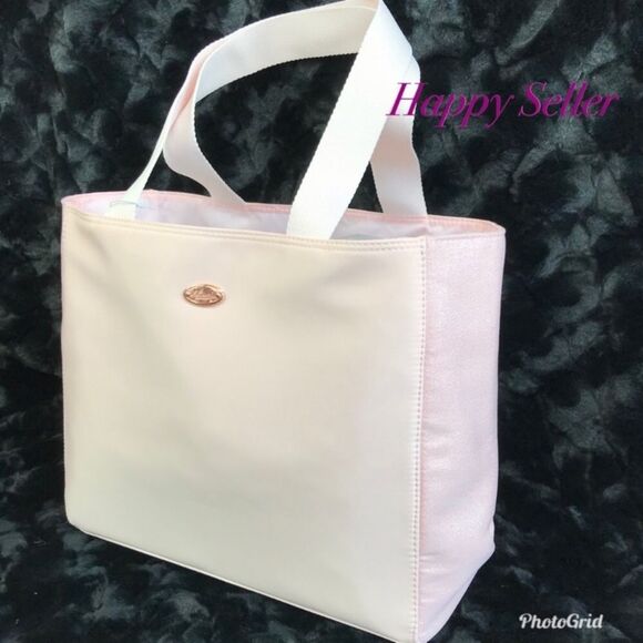 Coach Tote Large Shoulder Bag Pink Shimmer Purse Beach Shopper Travel Weekender - Picture 2 of 8